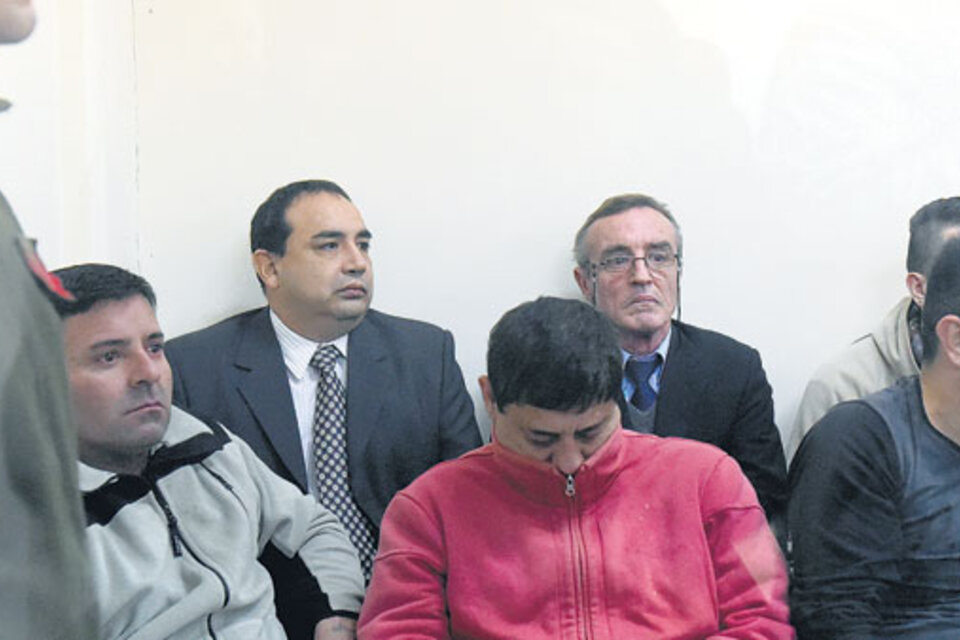 Tognoli (con lentes), durante el juicio federal sobre narcotráfico. (Fuente: Télam)