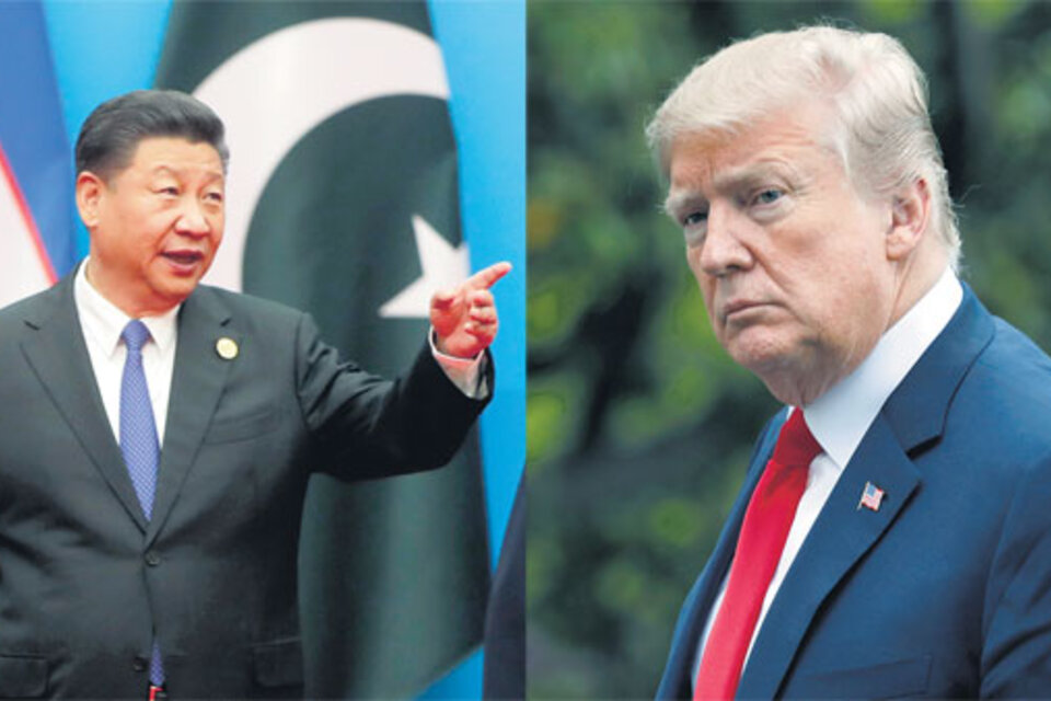 El presidente chino Xi Jinping y su par estadounidense, enfrentados por el comercio exterior. (Fuente: AFP)