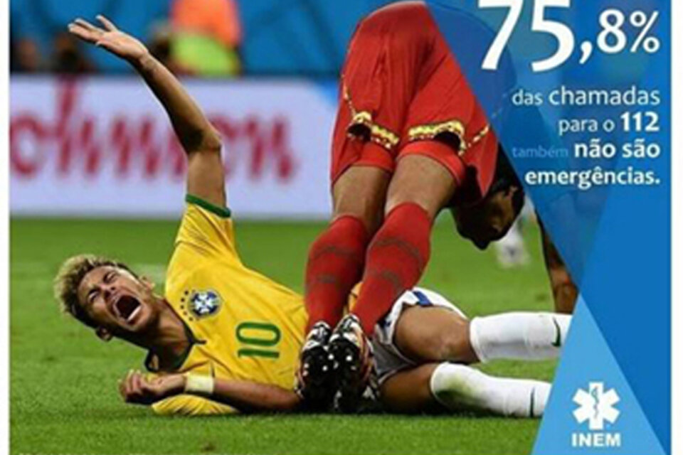 El afiche del INEM de Portugal en el que usan a Neymar.