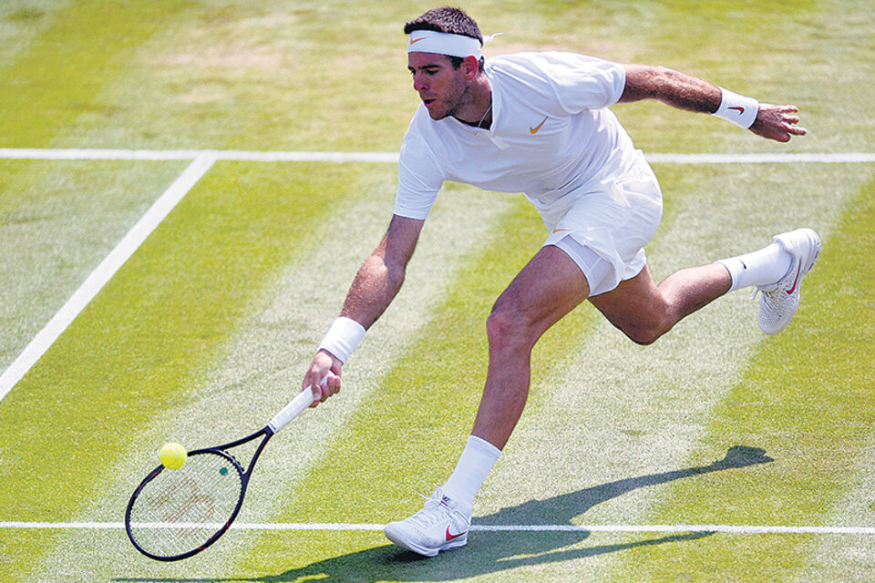 Juan Martín Del Potro quiere seguir avanzando hoy en Wimbledon.