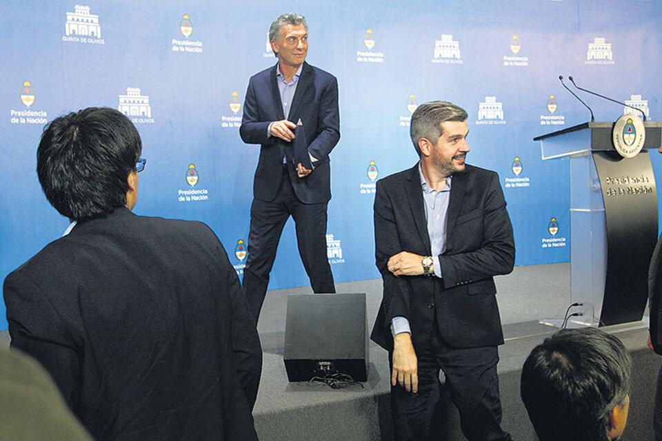 Mauricio Macri en Olivos, durante la última conferencia de prensa, a mediados de mayo pasado. (Fuente: Leandro Teysseire)