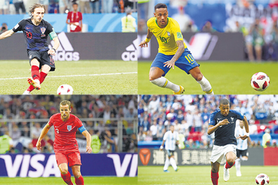Modric, Neymar, Kane y Mbappé