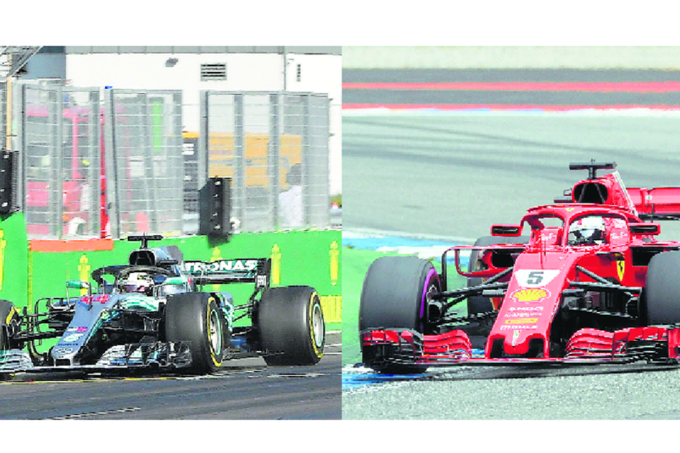 Lewis Hamilton y Mercedes son perseguidos en el campeonato de pilotos y de constructores por Sebastian Vettel y Ferrari. (Fuente: EFE)