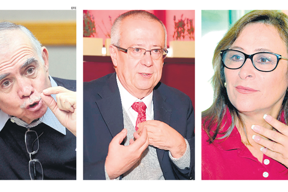 De izq. a der.: Alfonso Romo, Manuel Urzúa y Rocío Nahle García, tres figuras del próximo gobierno.