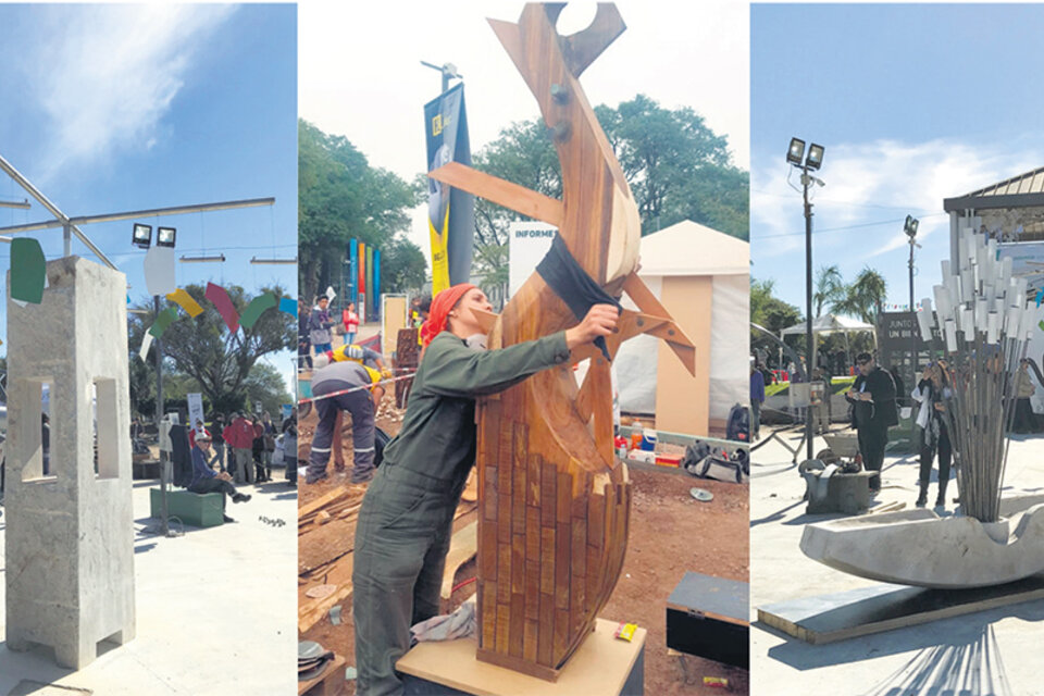 Durante una semana, Resistencia sumó más pergaminos a su condición de “ciudad de las esculturas”. (Fuente: Gentileza Fatima Soliz)