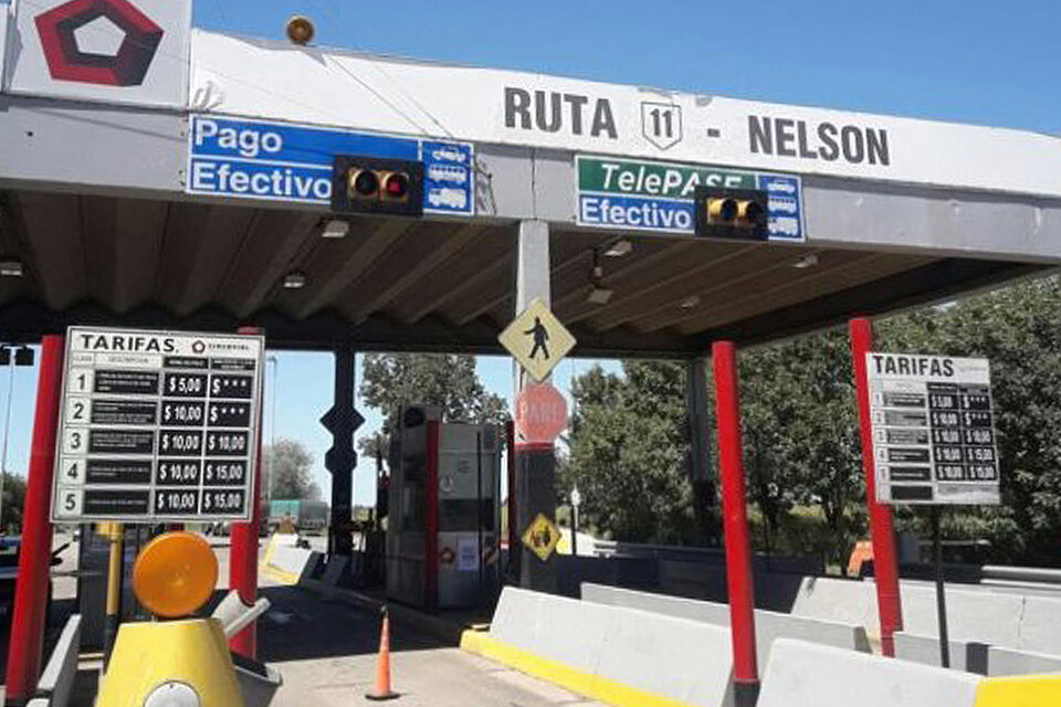 El peaje en Nelson, en la ruta nacional 11, uno de los que cerró el gobierno de Macri.