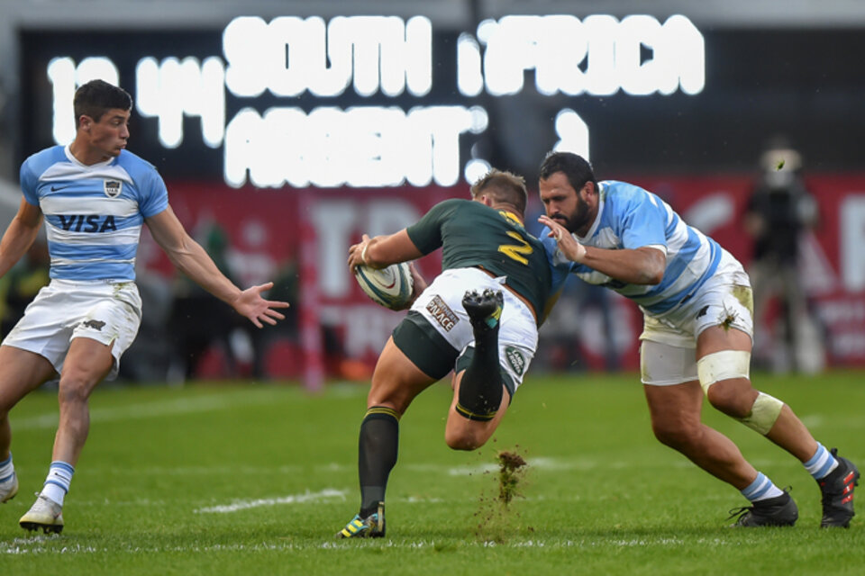 Los Pumas dejaron una buena imagen en Durban pese a la derrota. (Fuente: AFP)