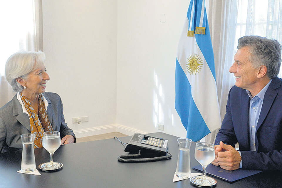El presidente Mauricio Macri junto a la directora gerente del FMI, Christine Lagarde. (Fuente: NA)