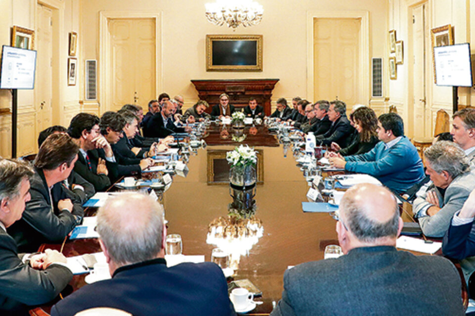 El presidente Mauricio Macri encabezó ayer una nueva reunión de Gabinete en la Casa Rosada.