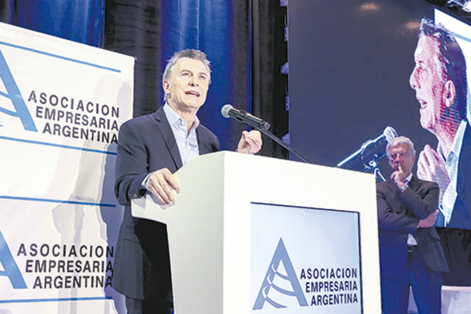 El presidente Mauricio Macri habló en la apertura del encuentro de la Asociación Empresaria Argentina. (Fuente: NA)