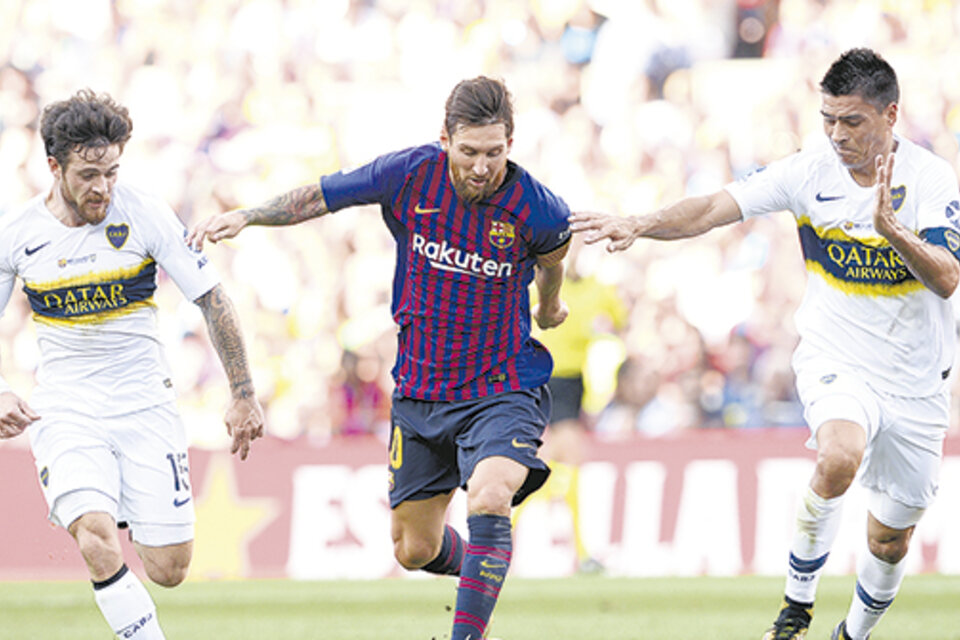 Messi metió el segundo tanto del Barcelona y no salió a jugar el segundo tiempo. (Fuente: AFP)