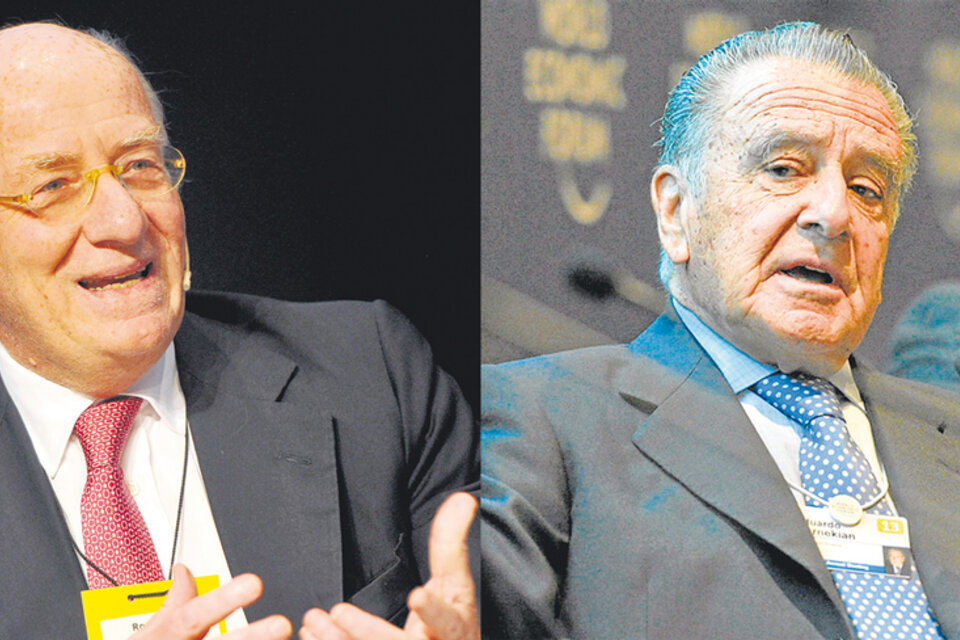 Paolo Rocca y Eduardo Eurnekian, beneficiarios de recursos públicos para aumentar la producción de gas. (Fuente: Télam)