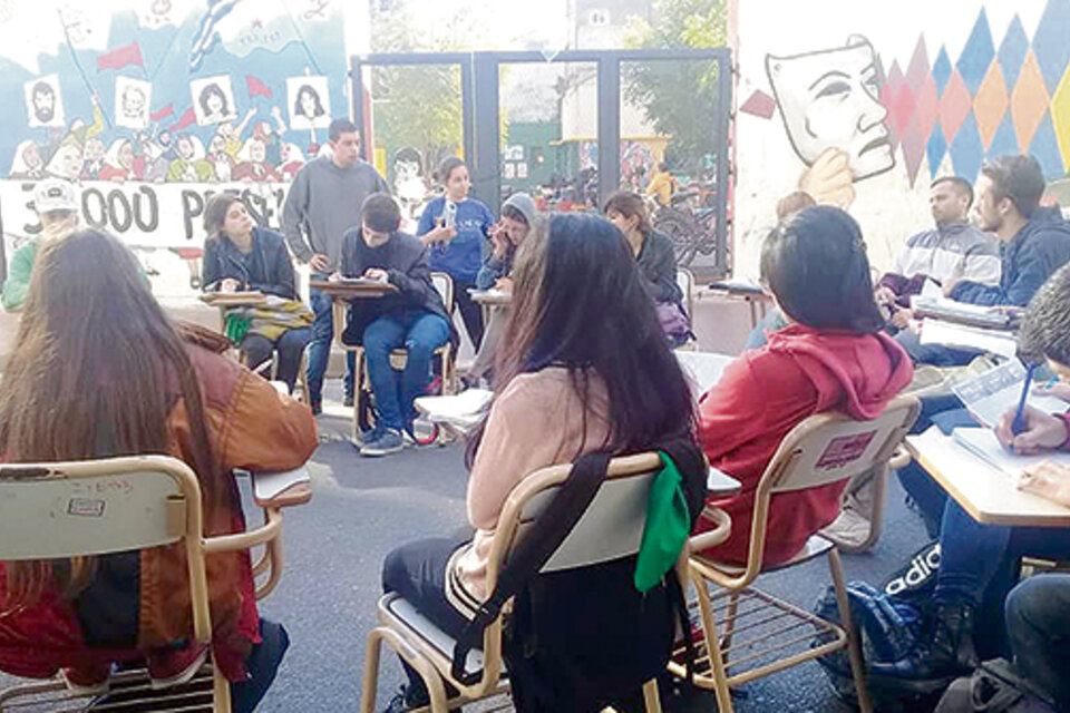 Una clase pública en la Facultad de Ciencias Sociales de la UBA.