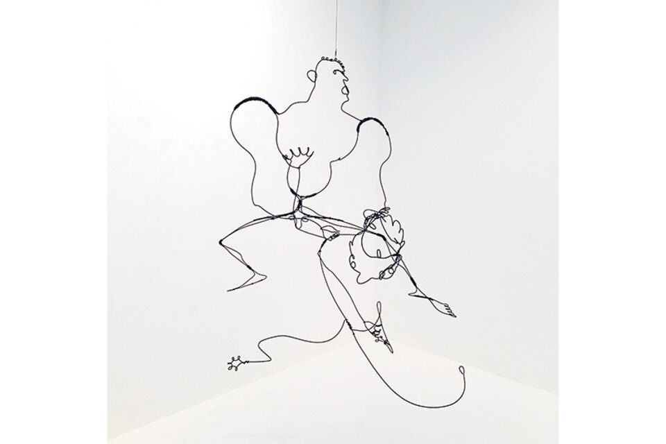 Hércules y el león, 1928. Escultura de alambre de Alexander Calder.
