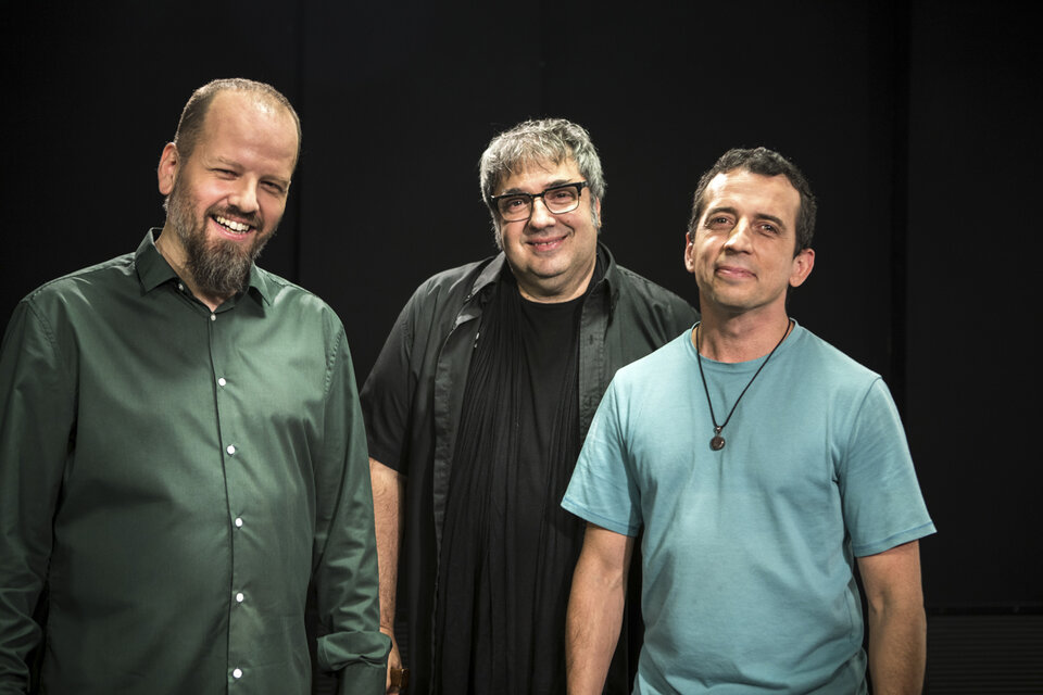 Diego Schissi, Lito Vitale y Juan Quintero, tres de los músicos que participan.