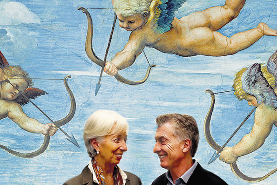 El ministro de Hacienda, Nicolás Dujovne, con la titular del Fondo Monetario Internacional, Christine Lagarde. (Fuente: Pati-Jorh)