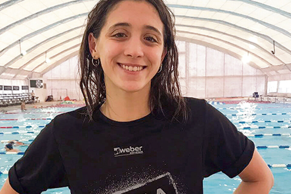 Delfina Pignatiello, bicampeona mundial juvenil de natación. (Fuente: NA)