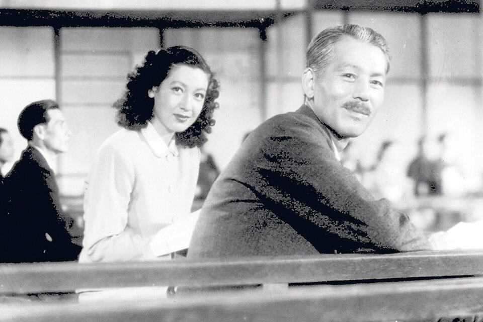 Setsuko Hara y Chishu Ryu en Primavera tardía (1949).