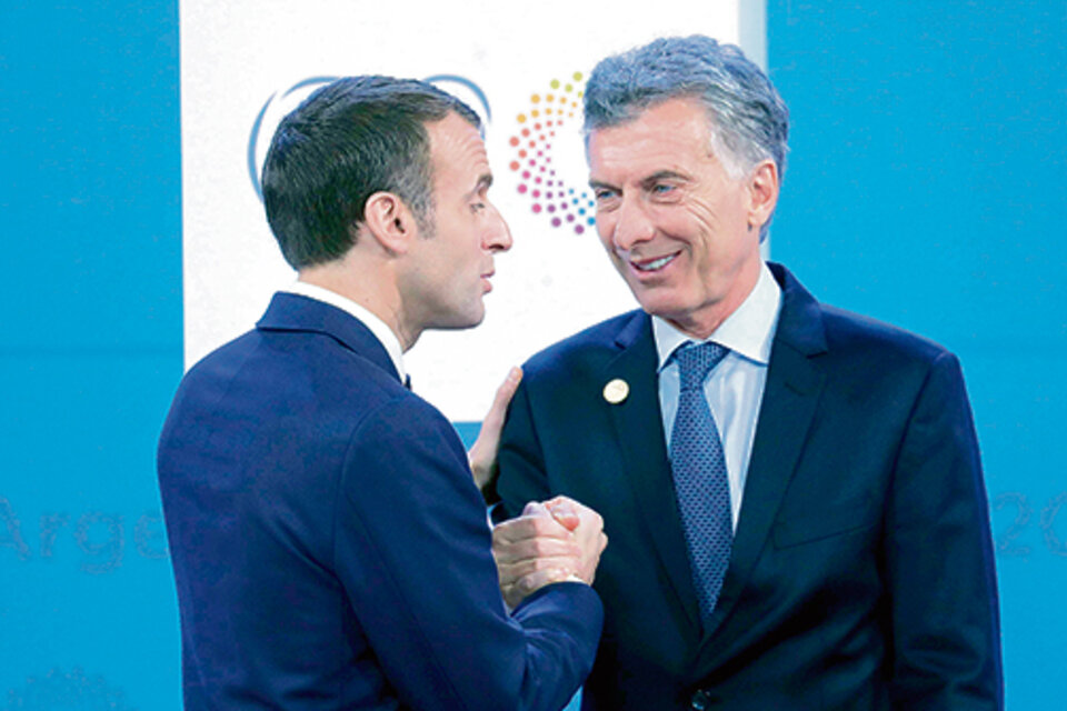 El gobierno de Macri sigue impulsando la firma del TLC. Macron, uno de los que más se resiste.