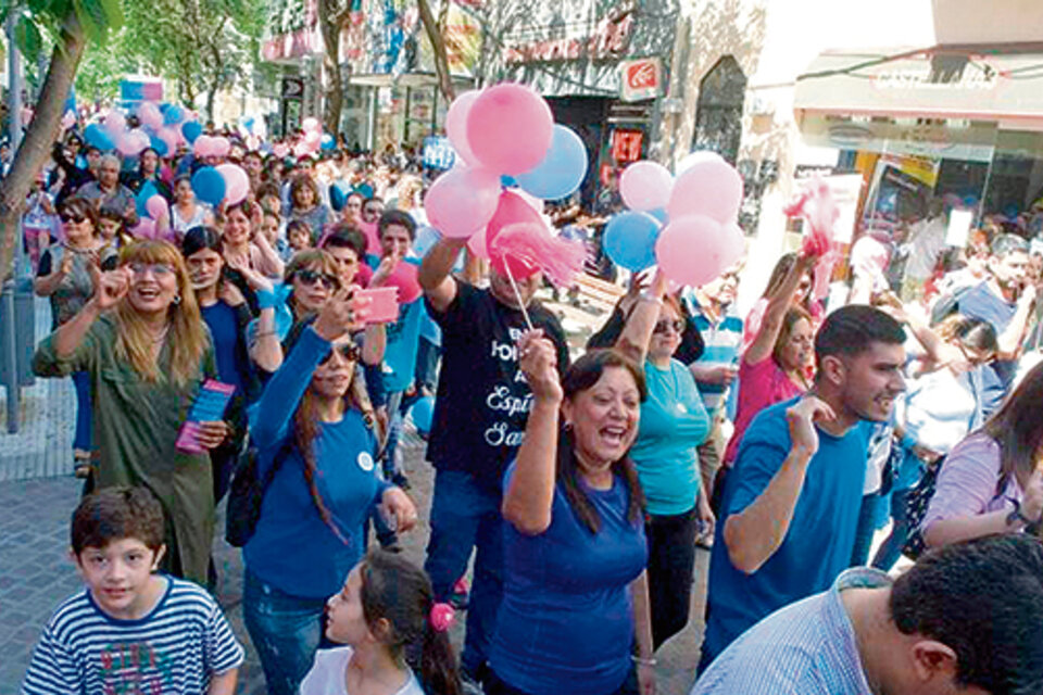 Una marcha antiderechos en Catamarca. (Fuente: Web Ancasti)