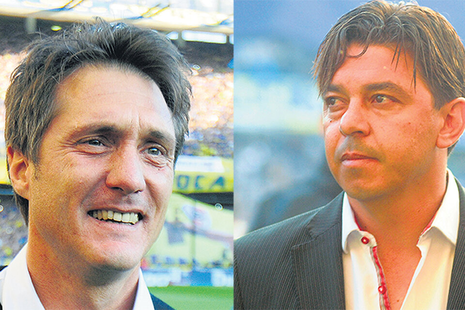 Como técnicos de Boca y River, Barros Schelotto y Gallardo disputaron diez superclásicos. (Fuente: Alejandro Leiva)