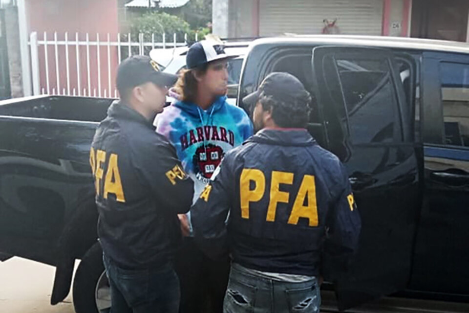 Eguillor, al ser arrestado hace casi un mes en Ezeiza. (Fuente: Noticias Argentinas)