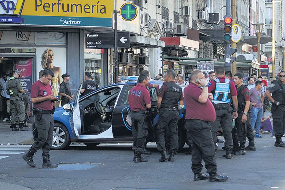 Tres heridos durante un tiroteo en febrero en el centro porteño. (Fuente: Guadalupe Lombardo)