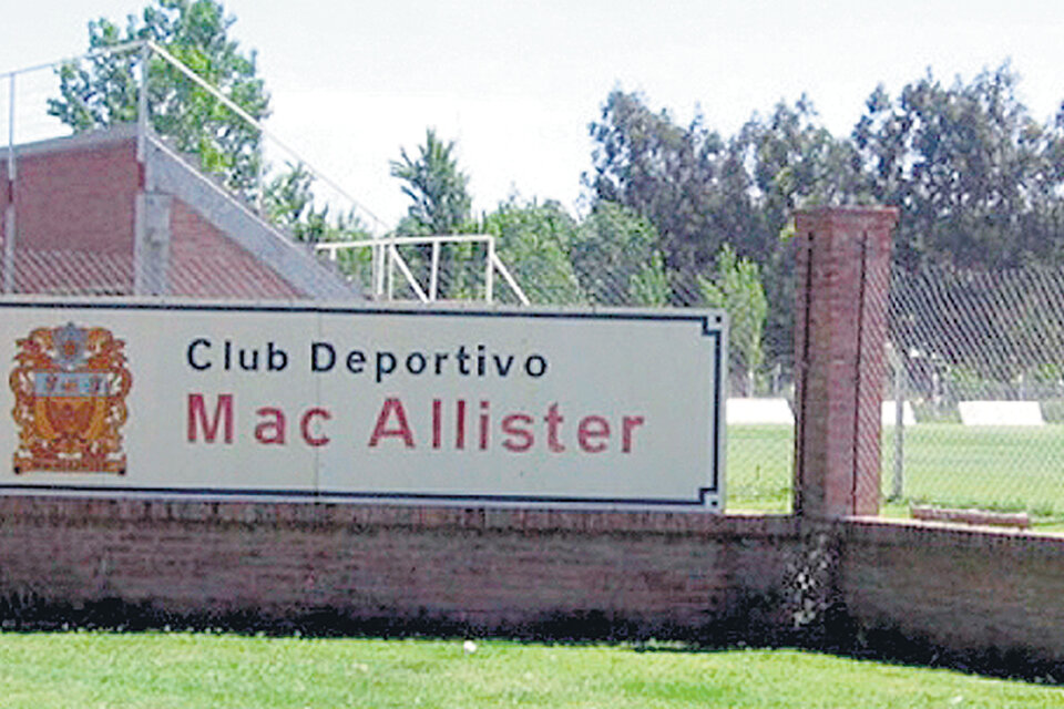 El Club Deportivo Mac Allister, en La Pampa, donde trabajaba el entrenador denunciado.