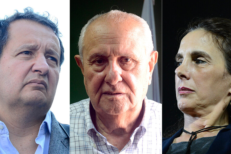 Del Frade, Cavallero y Bielsa trataron de bajarle el tono político a la convocatoria. (Fuente: Sebastián Joel Vargas)