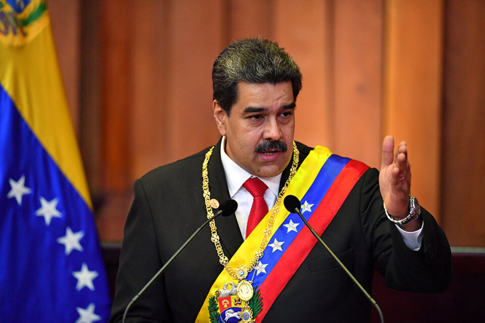 Maduro, el día que tomó posesión de su segundo mandato, el 10 de enero último. (Fuente: AFP)