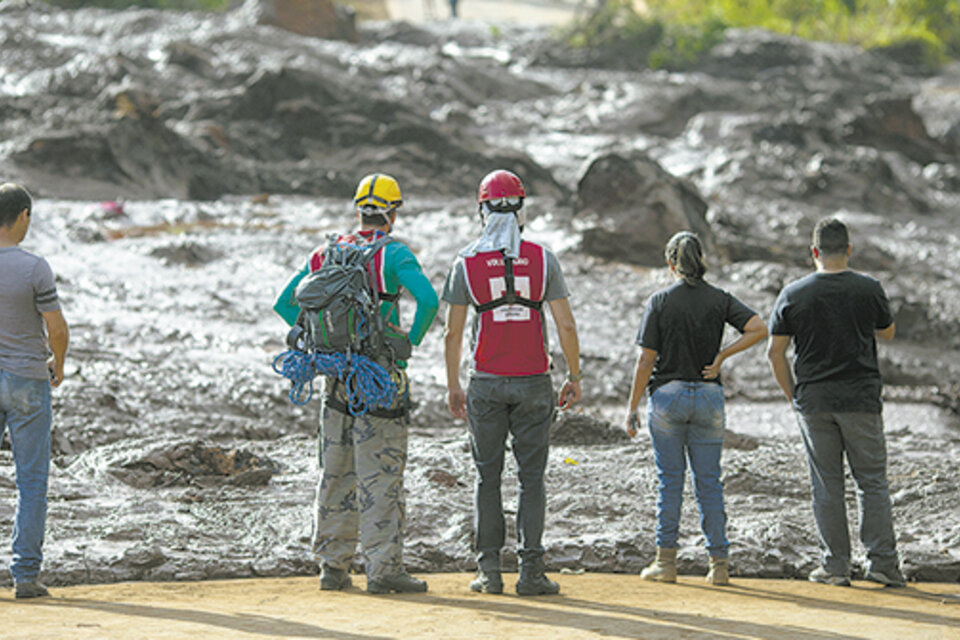 El pueblo de Brumadinho fue prácticamente destruido por el enorme aluvión de barro contaminado. (Fuente: AFP)