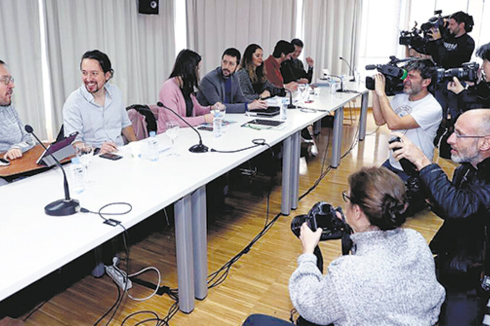 El Consejo Ciudadano Estatal de Podemos, reunido ayer de urgencia en Madrid. (Fuente: EFE)