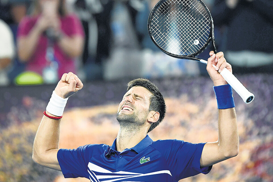 Novak Djokovic tuvo un duro partido ante Medvedev.
