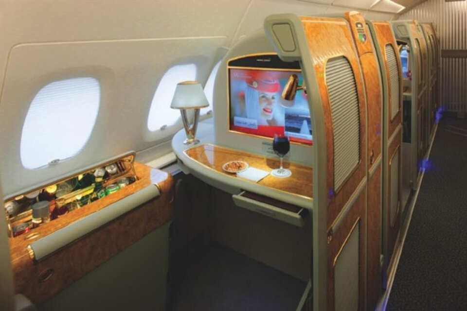 Así son las suites de los aviones de Emirates. (Fuente: Twitter)