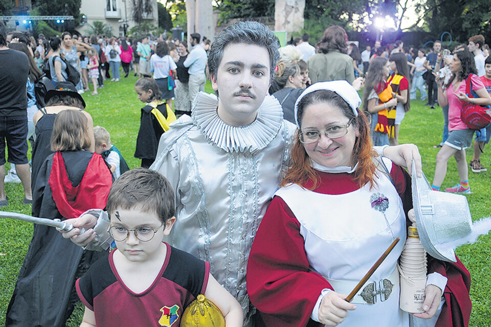 Andrea, que también hizo los trajes de sus hijos, ganó el concurso como Madame Pomfrey. (Fuente: Guadalupe Lombardo)