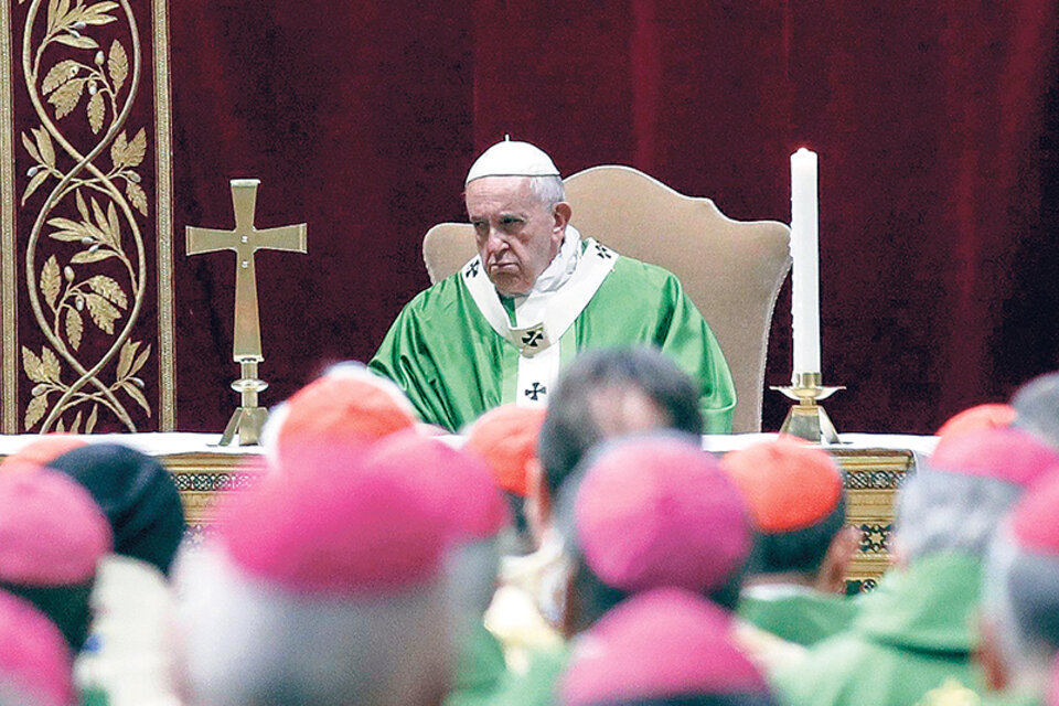 Francisco celebró una misa como cierre del encuentro contra los abusos sexuales en la Iglesia. (Fuente: AFP)