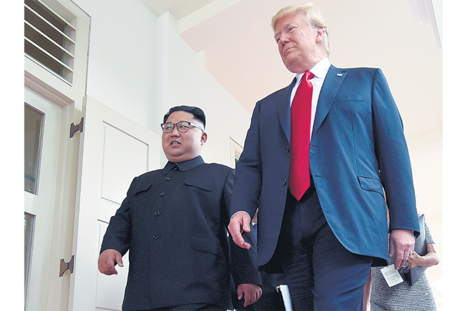 El año pasado Kim Jong-un y Trump se vieron en Singapur.
