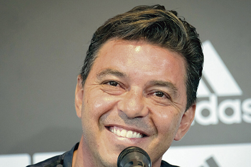 Marcelo Gallardo, entrenador de River, se prendió en la polémica. “Ganar la final de Madrid superó todo”, dijo. (Fuente: NA)
