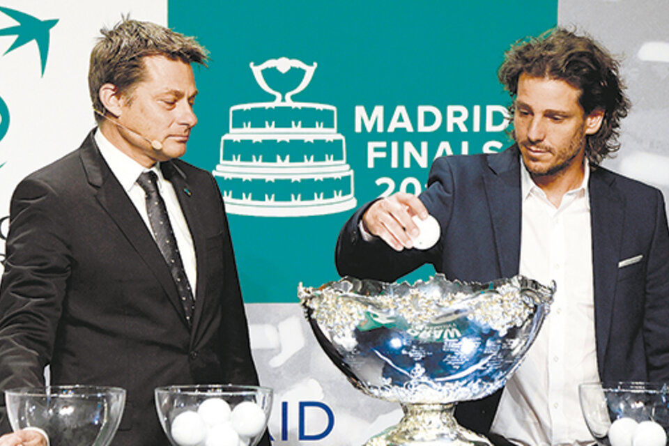 Gastón Gaudio, capitán argentino, participó del sorteo en Madrid. (Fuente: AFP)