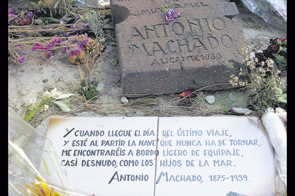La tumba de Machado en Collioure, el pequeño pueblo francés donde falleció el 22 de febrero de 1939.