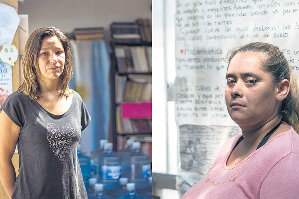 Eva Balmaceda y Norma Díaz, vecinas de Villa Inflamable.