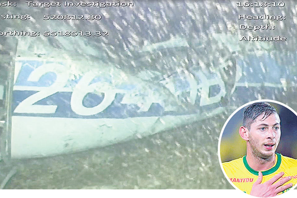 Imagen del avión caído en las profundidades del Canal de la Mancha.