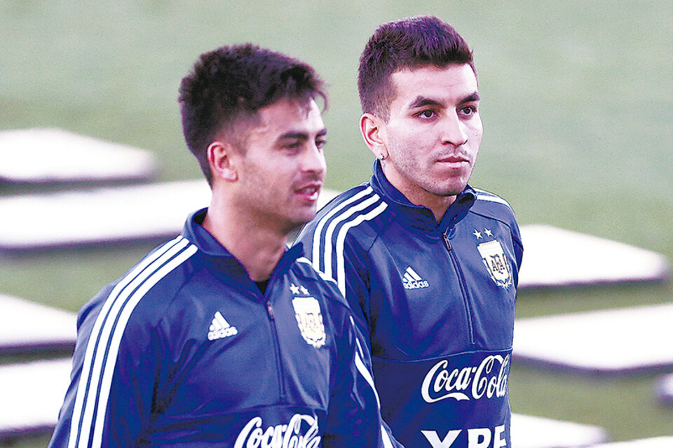 Matínez y Correa se entrenaron ayer. (Fuente: EFE)