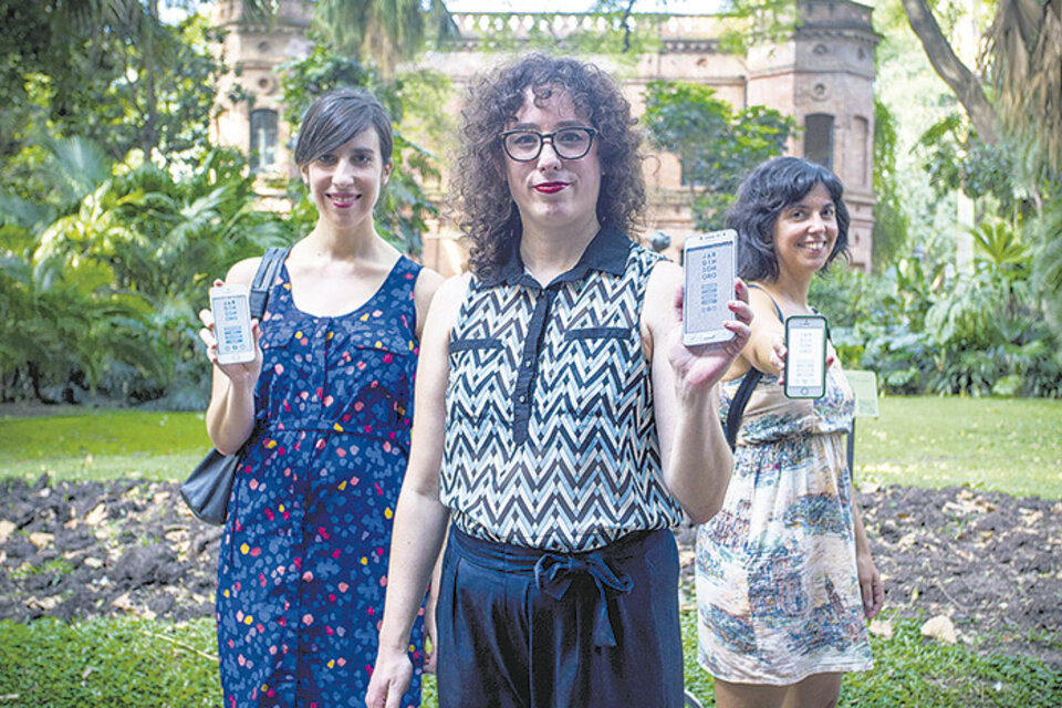 Aliana Alvarez Pacheco, Florencia Lavalle y Sol Sañudo, responsables del proyecto. (Fuente: Kala Moreno Parra)