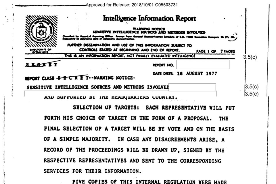 El Funcionamiento Del Plan Cóndor Revelado Por Un Documento De La Cia 0863