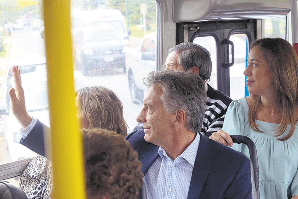 Mauricio Macri y María Eugenia Vidal juntos en Junín. (Fuente: NA)