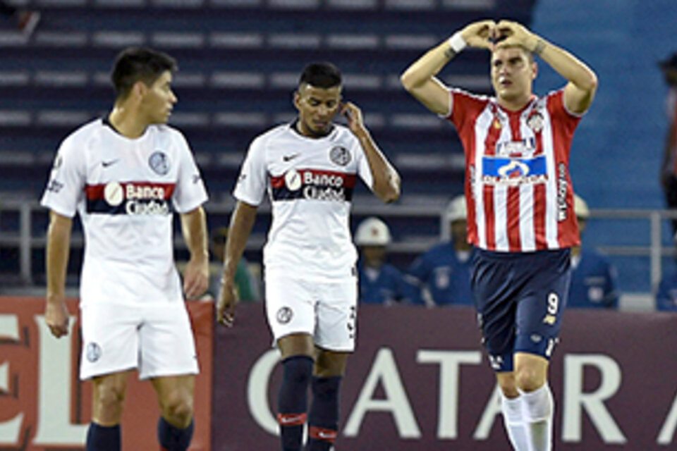 San Lorenzo no pudo desplegar su mejor juego en tierras colombianas. (Fuente: Télam)