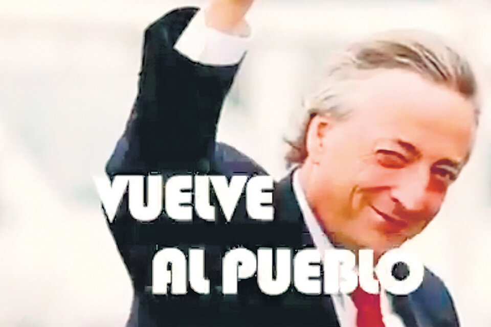 El video de anuncio cierra con una imagen de Néstor Kirchner.