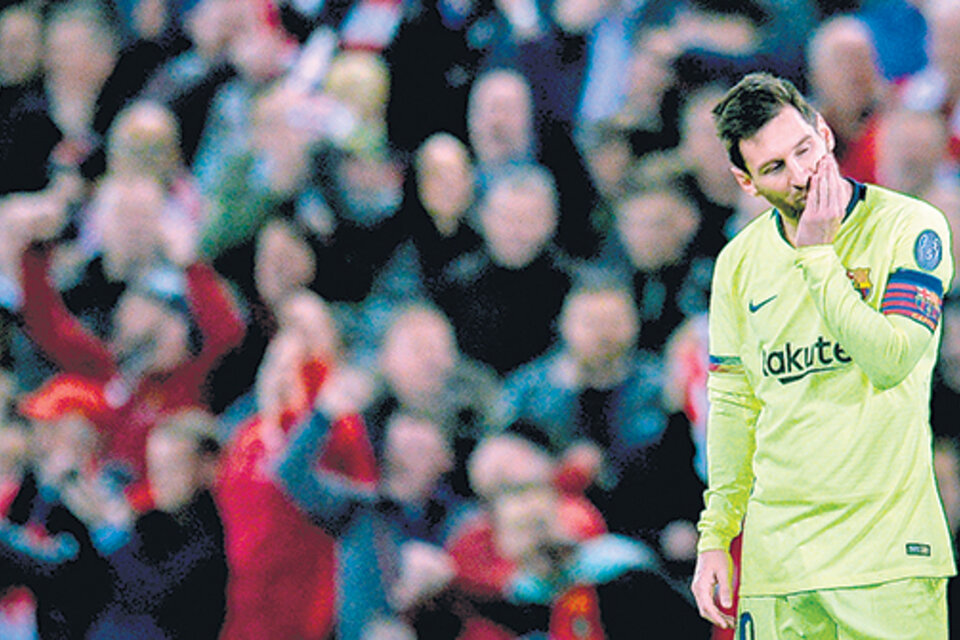 La frustración de Lio Messi, que había apostado todo a conquistar la Champions. (Fuente: EFE)