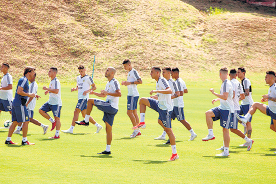Los jugadores se entrenaron por la mañana en Salvador y por la tarde viajaron hacia Belo Horizonte.